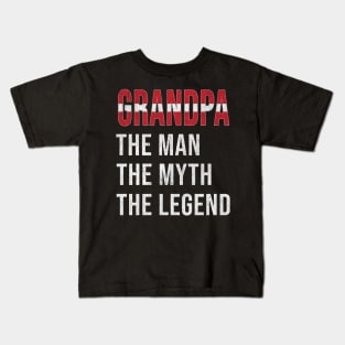 Grand Father Latvian Grandpa The Man The Myth The Legend - Gift for Latvian Dad With Roots From  Latvia Kids T-Shirt